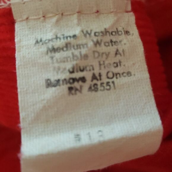 Vintage Bright Red HHS Corduroy Pants Junior Sz 13 - Picture 7 of 7